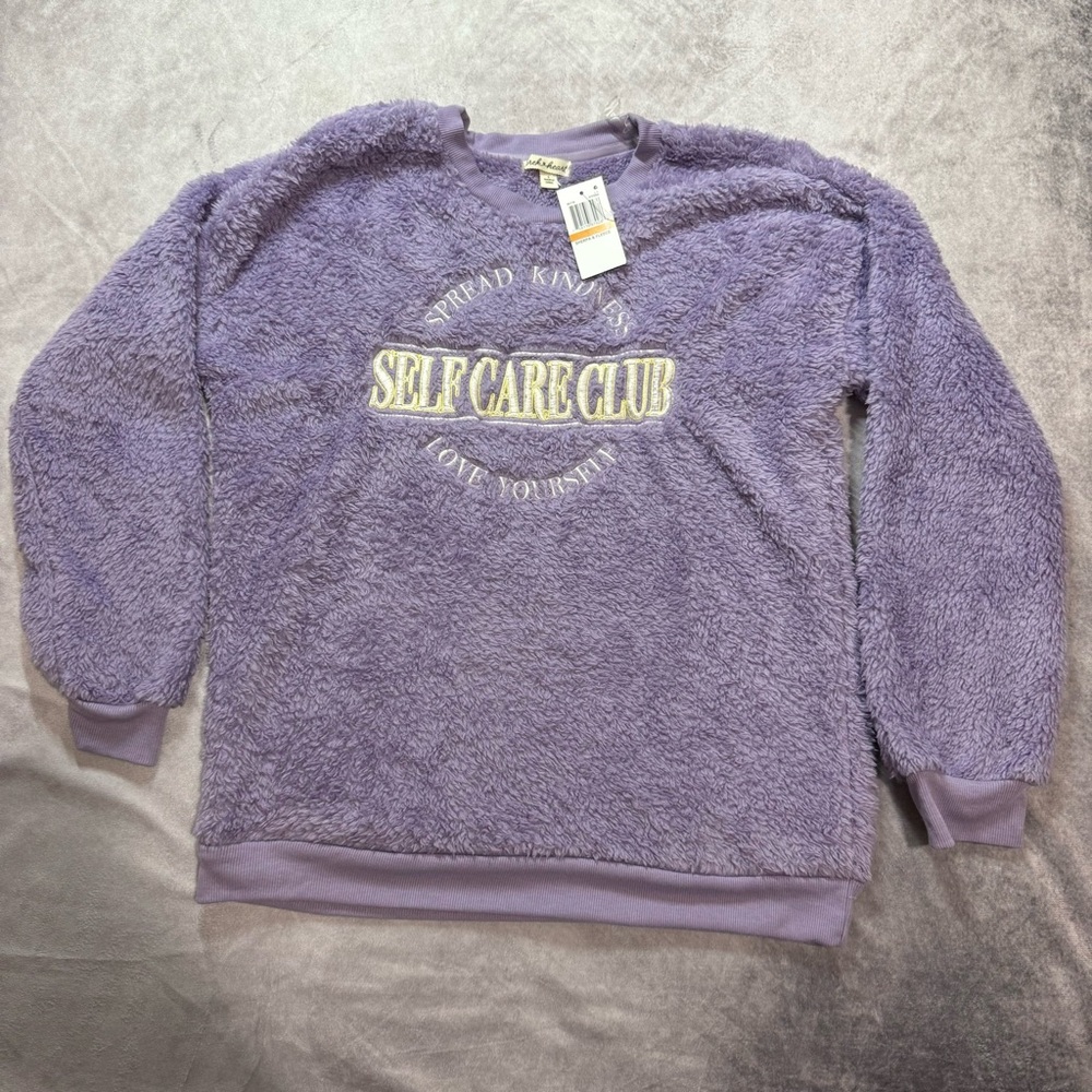 Derek Heart Lavender Fuzzy Sweatshirt